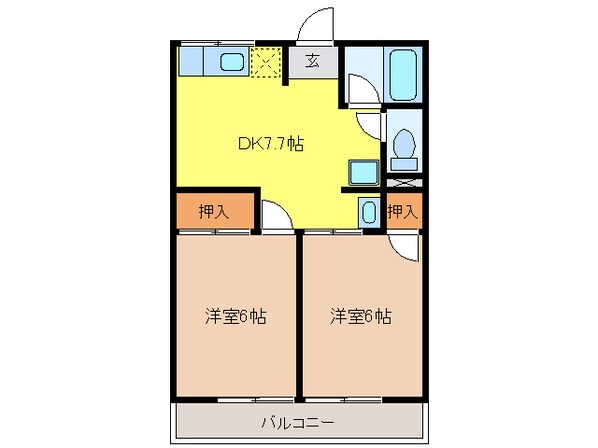 シティハイムフキ　Ａの物件間取画像